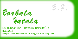 borbala hatala business card